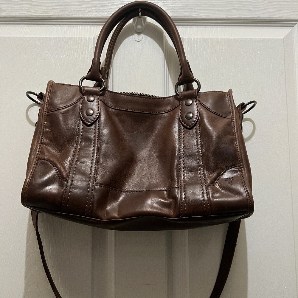 Frye Melissa Dark Brown Satchel